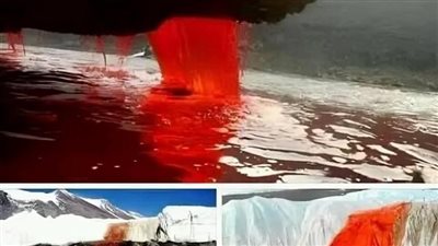 شلالات لونها أحمر في وديان ماكموردو الجافة - أنتاركتيكا 